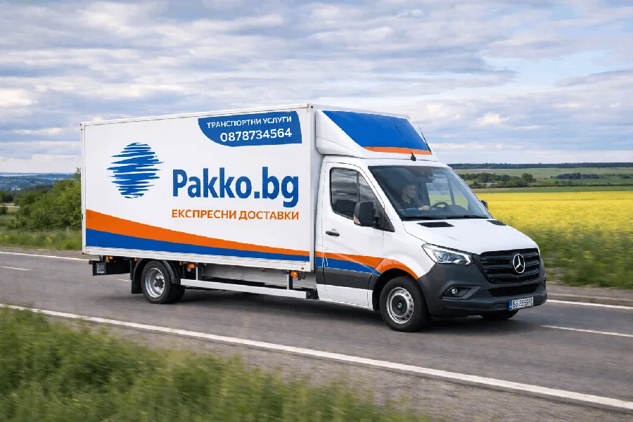 Брандиран Mercedes Sprinter Pakko.bg в движение